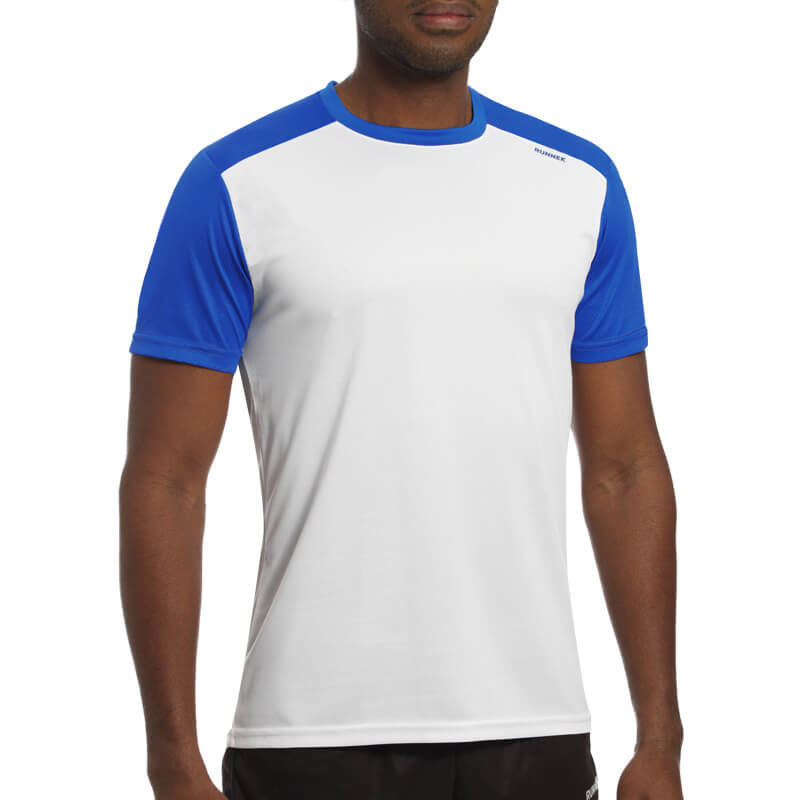 T-shirt tecnhique runnek milos white blue