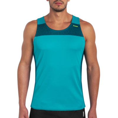 T-shirt with straps cube aquamarine