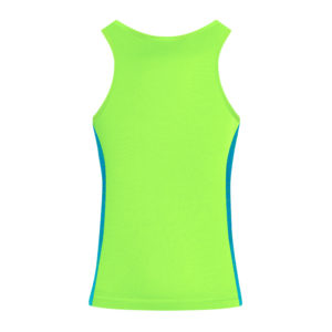 T-shirt with straps cube woman green neon